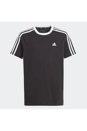 adidas Essentials 3-Stripes Cotton Loose Fit Boyfriend Tee Kids 7-8Y