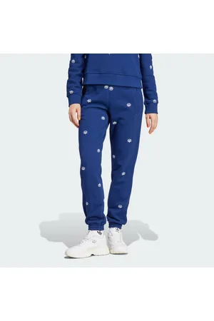 adidas Allover Mini Crest Logo Sweatpants Women L