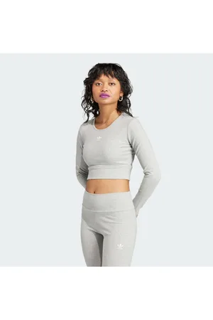 adidas Essentials Rib Long Sleeve Tee Women L