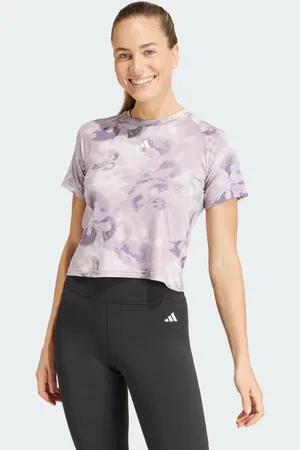 adidas Train Essentials AOP Flower Tie-Dye Tee Women S