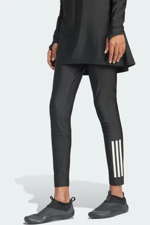 adidas 3-Stripes Swim Leggings Women 10