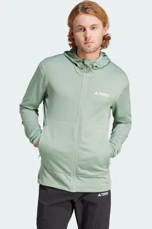 adidas TERREX XPERIOR LIGHT FLEECE HOODED JACKET Men XS