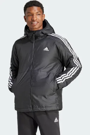 adidas Essentials 3-Stripes Insulated Hooded Jacket Men XS