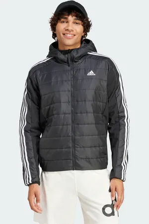 adidas Essentials 3-Stripes Insulated Hooded Hybrid Jacket Men M