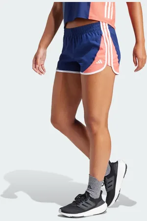 adidas Own the Run Colorblock Shorts Women L 3"