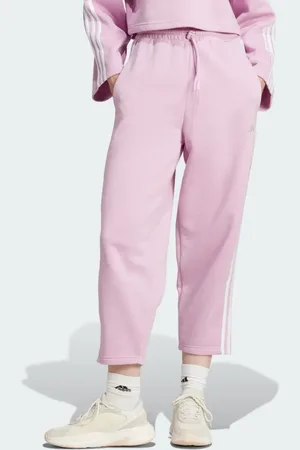 adidas Essentials 3-Stripes Open Hem Fleece Pants Women XS