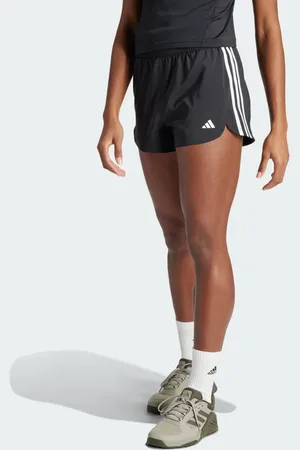 adidas Pacer Training 3-Stripes Woven High-Rise Shorts Women M 5"