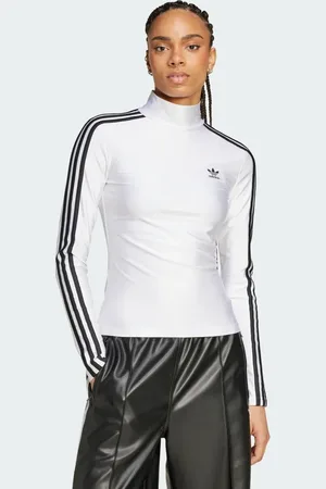 adidas Adicolor 3-Stripes Turtleneck Long Sleeve Tee Women XS