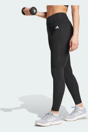 adidas Optime Essentials Stash Pocket Full-Length Leggings Women M