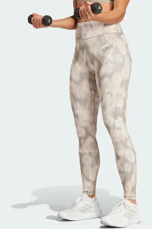 adidas Optime Essentials Allover Print Flower Tie-Dye Leggings Women L