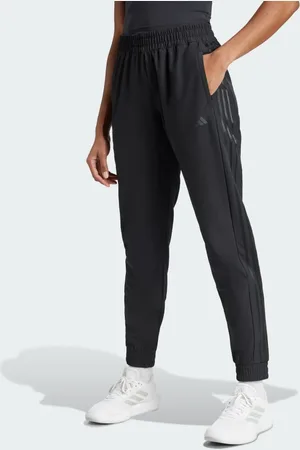 adidas Pacer All Gym 3-Stripes Woven Mid-Rise Pants Women M