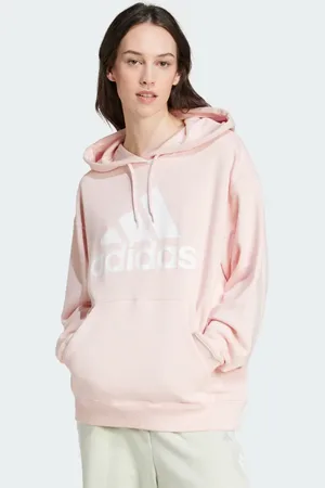 adidas Essentials Big Logo Oversized French Terry Hoodie Women M