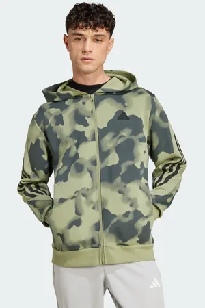 adidas Future Icons 3-Stripes Allover Print Full-Zip Hoodie Men L