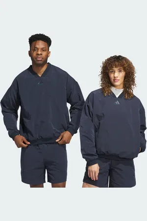 adidas Basketball Woven Crewneck Sweatshirt (Gender Neutral) Unisex L