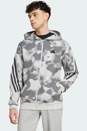 adidas Future Icons 3-Stripes Allover Print Full-Zip Hoodie Men XL