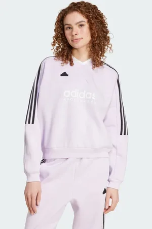 adidas Tiro Cut 3-Stripes Fleece Sweatshirt Women M