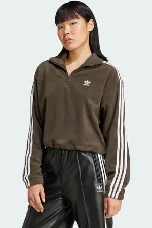 adidas Polar Fleece 1/2 Zip Loose Sweatshirt Women L