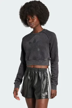 adidas Washed Cropped Trefoil Sweatshirt Women XL