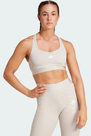 adidas Powerreact Training Medium Support Hyperglam Emboss Bra Women XL E-G