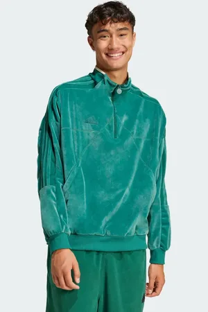 adidas House of Tiro Velour Half-Zip Track Jacket Men S