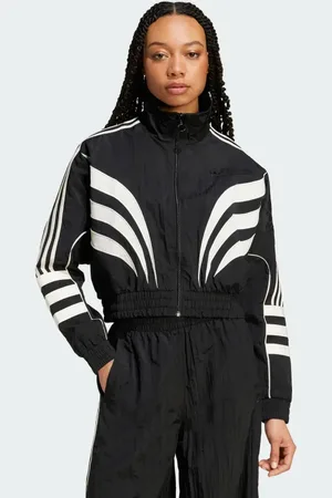 adidas Atlanta Cut Line Loose Nylon Track Top Women 2XL