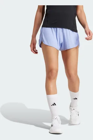 adidas Pacer All Gym Seasonal Rib High-Rise Tonal 3-Stripes Shorts Women XS