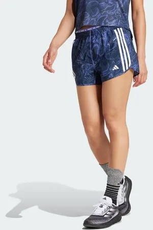 adidas Own the Run Excite Allover Print AEROREADY Shorts Women S 4"