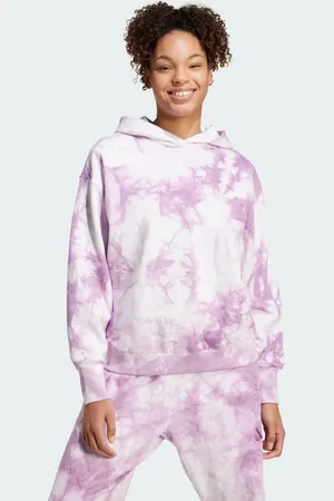 adidas ALL SZN Fleece Tie-Dye Loose Hoodie Women M