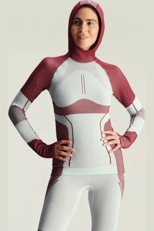 adidas By Stella McCartney TrueNature Ski Seamless Long Sleeve Hooded Top Women XS