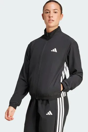 adidas Train Essentials 3-Stripes Woven Warm-Up Jacket Women M