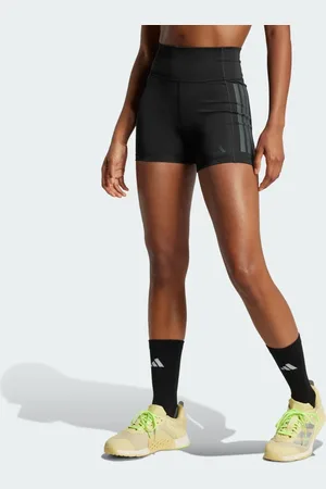 adidas Optime 3-Stripes 1/4 Short Leggings Women S 4"