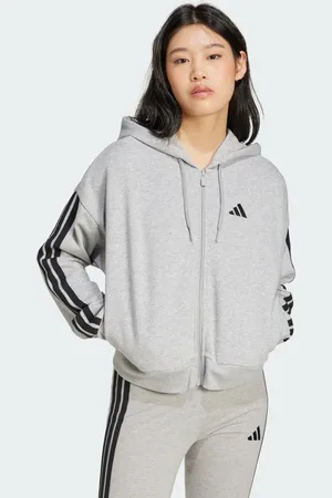 adidas Essentials 3-Stripes French Terry Full-Zip Hoodie Women M