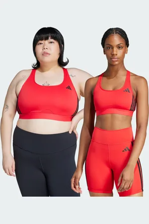 adidas Powerreact Train Medium-Support 3-Stripes Bra Women M E-G