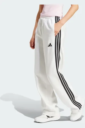 adidas Essentials 3-Stripes Open-Hem Fleece Pants Women M
