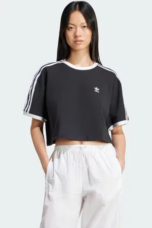 adidas Adicolor 3-Stripes Loose Crop Tee Women 2XS
