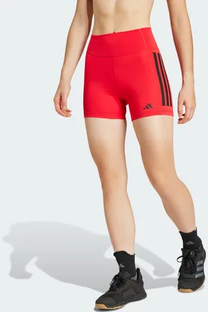 adidas Optime 3-Stripes 1/4 Short Leggings Women XS 4"