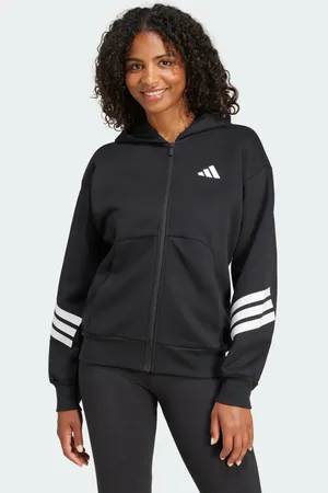 adidas Future Icons 3-Stripes Full-Zip Hoodie Women L