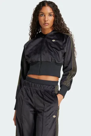 adidas Velour Zip Hoodie Track Top Women S