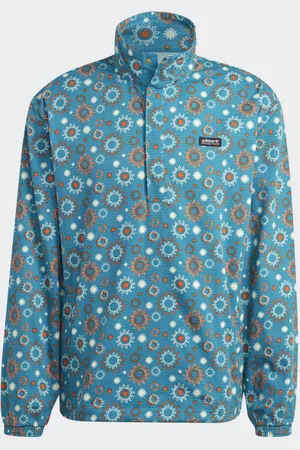 adidas Adventure Nature Awakening Half-Zip Allover Print Windbreaker Men L