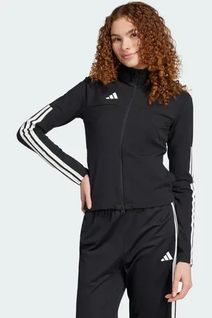 adidas Tiro Cut 3-Stripes Slim Fitted High-Neck Track Top Women L