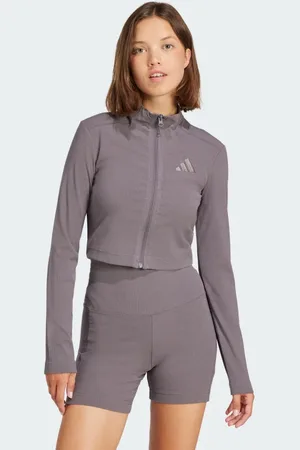 adidas All SZN Ribbed Crop Long Sleeve Top Women S