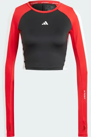 adidas Techfit AEROREADY Colorblock Long Sleeve Tee Women M