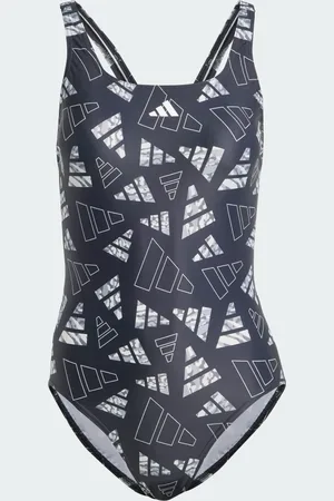 adidas 3 Bar Logo Graphic Swimsuit Women 32"