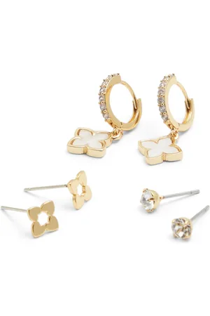 Buy Womens Aldo Set of 3 Flutter Gold Earrings Online  Centrepoint UAE