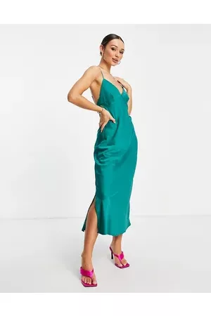 VERO MODA Women Casual Dresses - Satin slip midi dress in