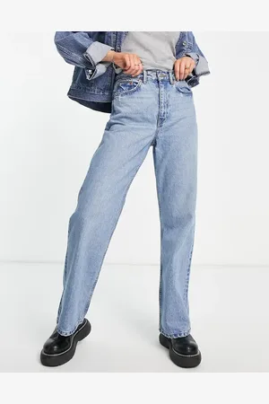 Dr Denim Echo sky high wide leg jeans in light wash