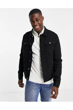 Black denim jacket store sale