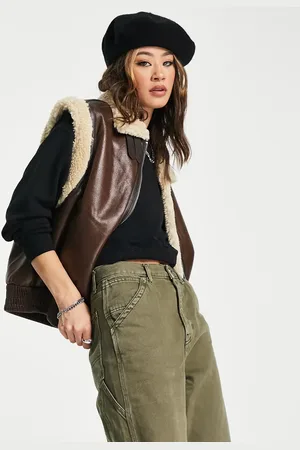 Bershka Aviator style gilet in