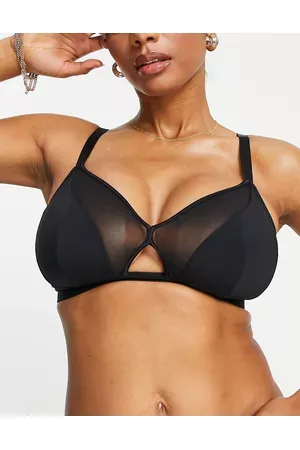 Curvy Kate Fuller Bust Get up & chill non wired bralette with mesh insert in