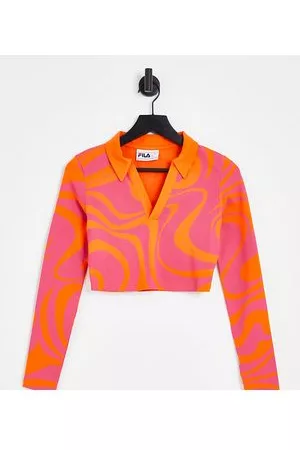 Fila Women Vests & Camis - Swirl print ribbed top in